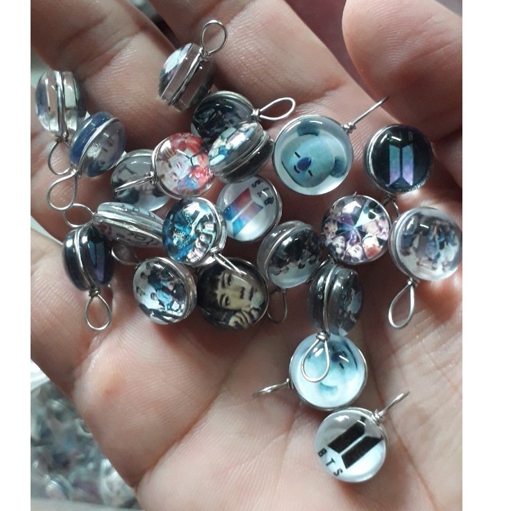 Sỉ 10 mặt dây chuyền / mặt vòng tay 14mm [ sỉ mặt thủy tinh in hình tại xưởng sản xuất ]