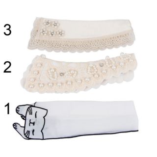 Cổ áo phối ren đính hạt