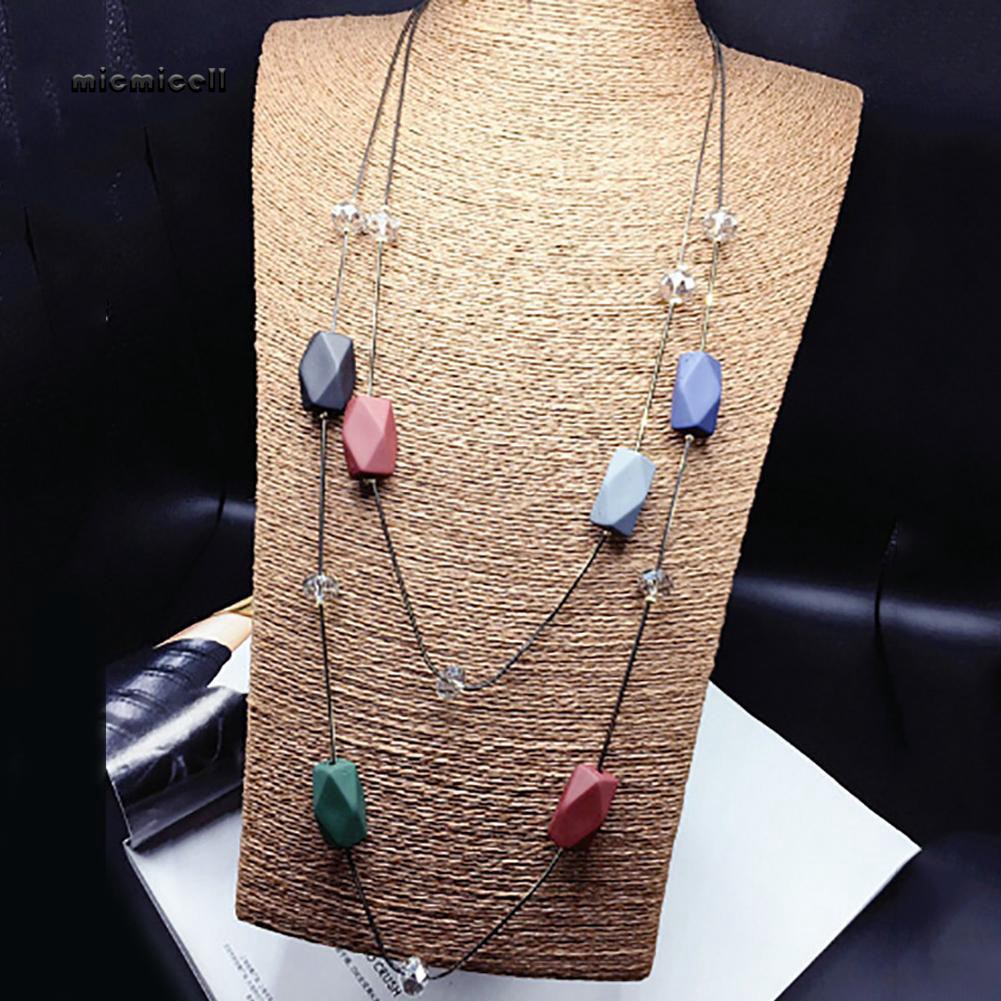 Vòng cổ Dạng Chuỗi Hạt Hai Lớp Thời Trang Dành Cho Nữ