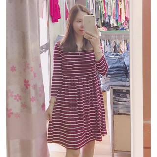 váy Baby doll kẻ ngang 3 màu