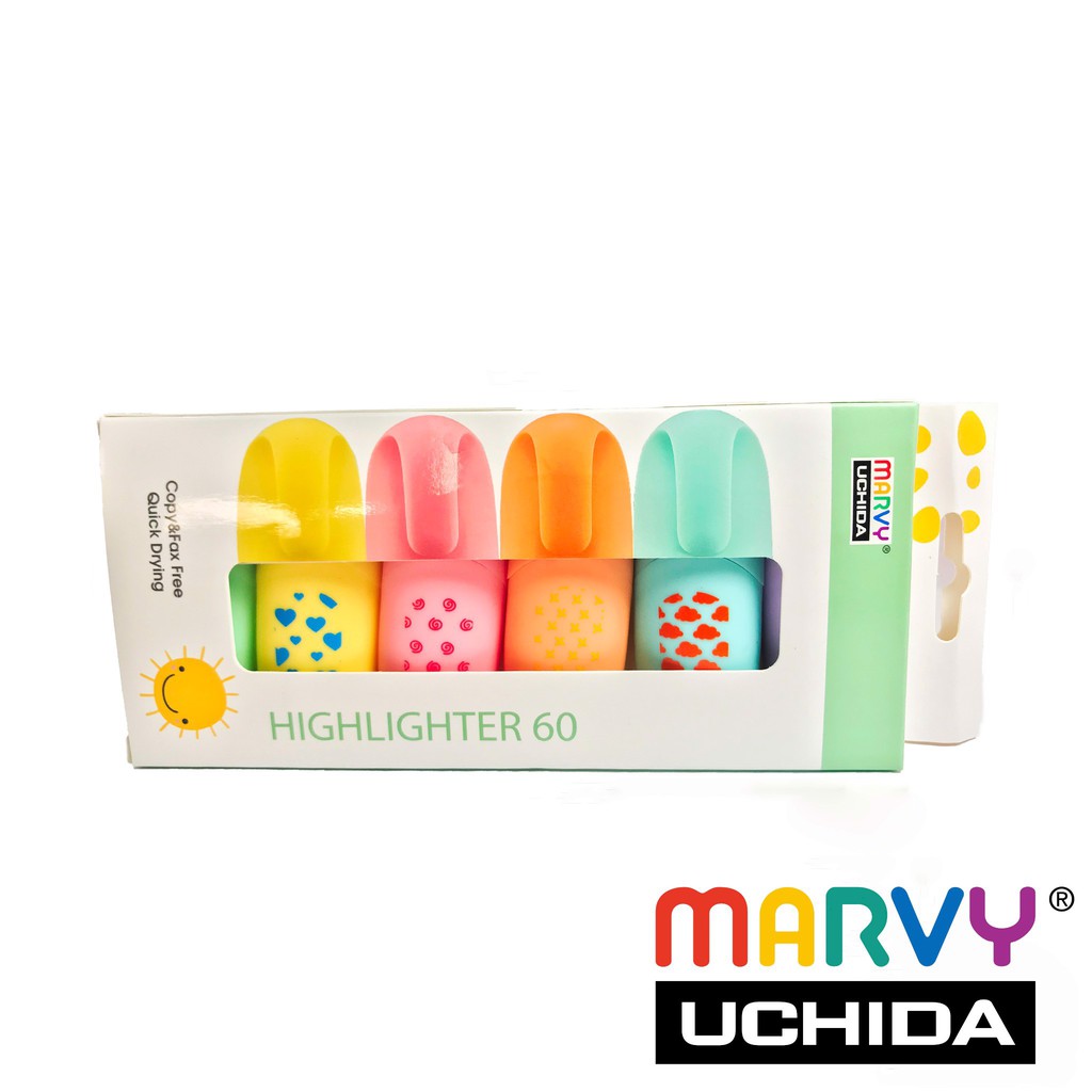 BỘ 4 HOẶC 6 CÂY BÚT HIGHLIGHT MARVY 60 (CHỌN MÀU CLASSIC HOẶC PASTEL)