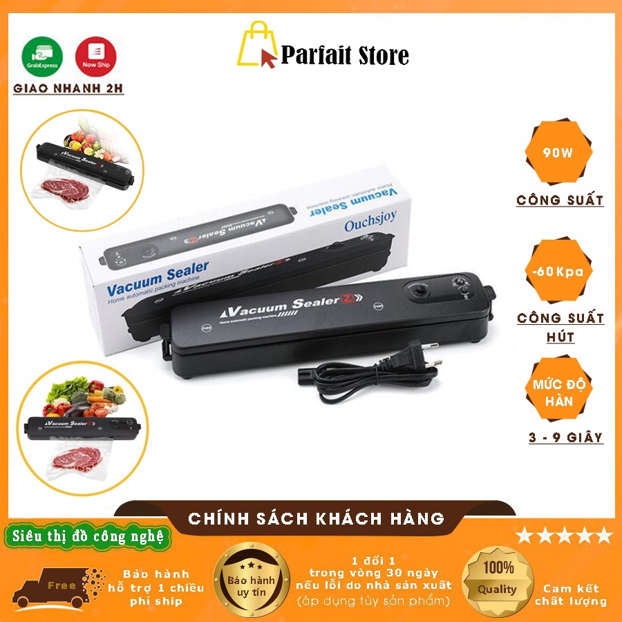 Máy hút chân không thực phẩm kiêm hàn miệng túi Vacuum Sealer - Mẫu máy hút chân không mini gia đình hiệu quả mẫu 2022