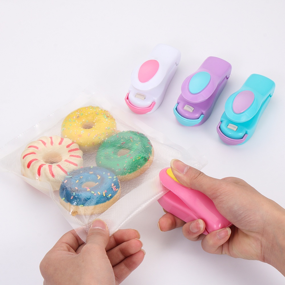 Kẹp Niêm Phong Túi Thực Phẩm Mini Bằng Nhựa Màu Sắc Ngọt Ngào