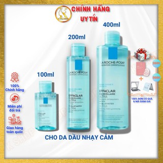 Nước tẩy trang làm sạch sâu cho Da dầu nhạy cảm La Roche Posay Effaclar Micellar Water Ultra 100ml - Nhập Pháp