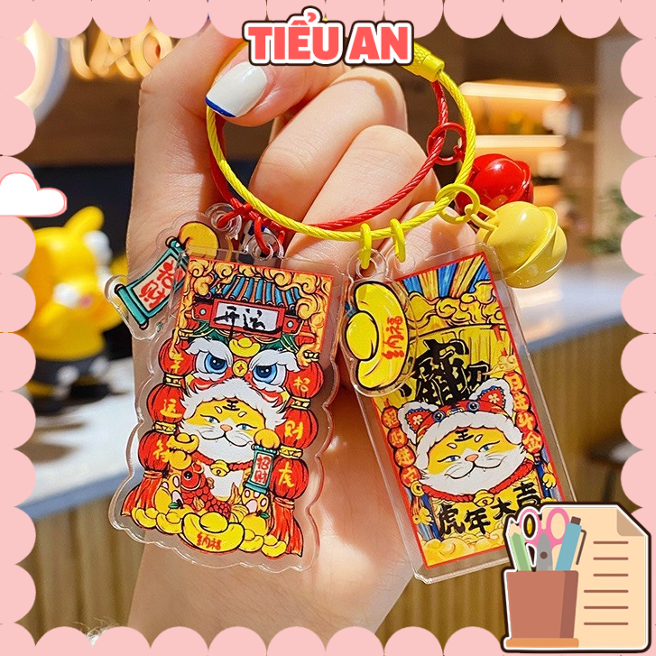 Móc khóa Thần Mèo May Mắn vui nhộn, phụ kiện balo, túi xách xinh xắn