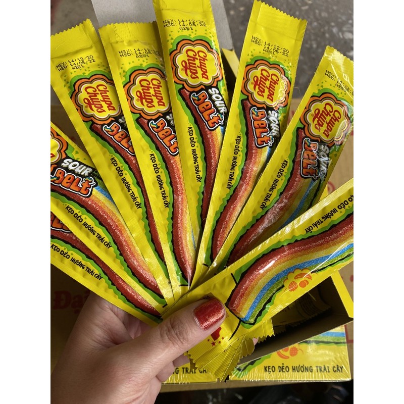 kẹo dẻo thanh chupa chups( hương trái cây-32 thanh x8g)