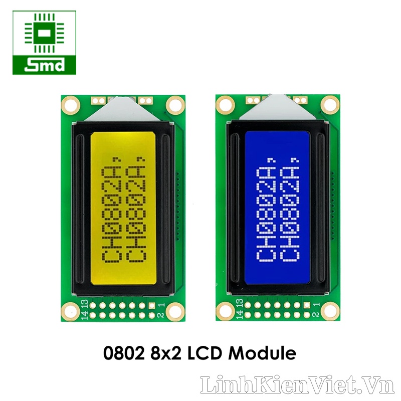 Màn hình LCD tổng hợp các kích cỡ 0802 ,1602, 1604, 2004 hai màu xanh lá, xanh dương