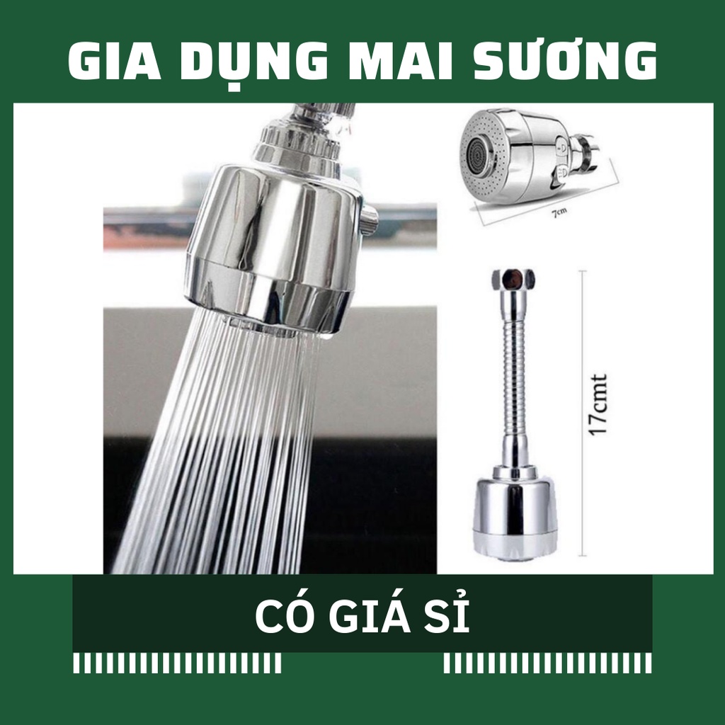 [Giá Sỉ] Đầu Vòi Nước Tăng Áp Dài/Ngắn Xoay 360 Độ , 2 Chế Độ Chảy