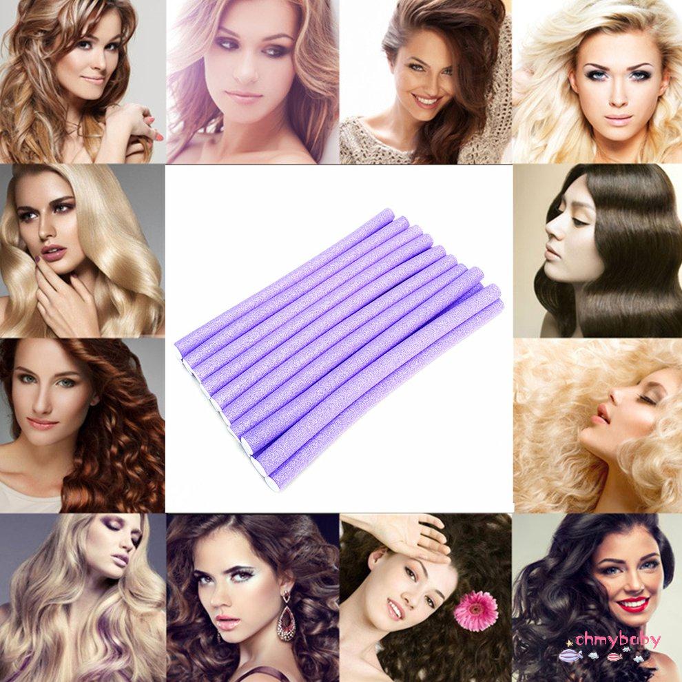 10 cái Máy uốn tóc bằng bọt Máy làm xoăn thời trang Máy làm xoăn bằng bọt mềm Bendy Twist Curls Tool [8/8]