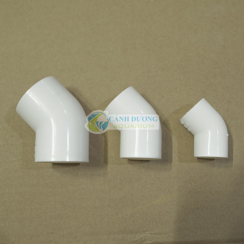 Co góc U-PVC 45 độ  Phi 32-25-20 chuyên dùng cho hồ cá