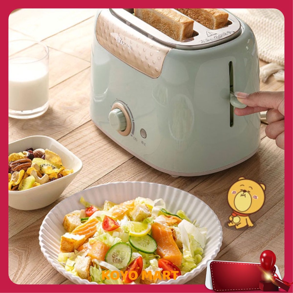 Máy nướng bánh mì Bear DSL-601, làm bánh mì lát, máy làm bữa sáng tiện lợi, độ bền cao