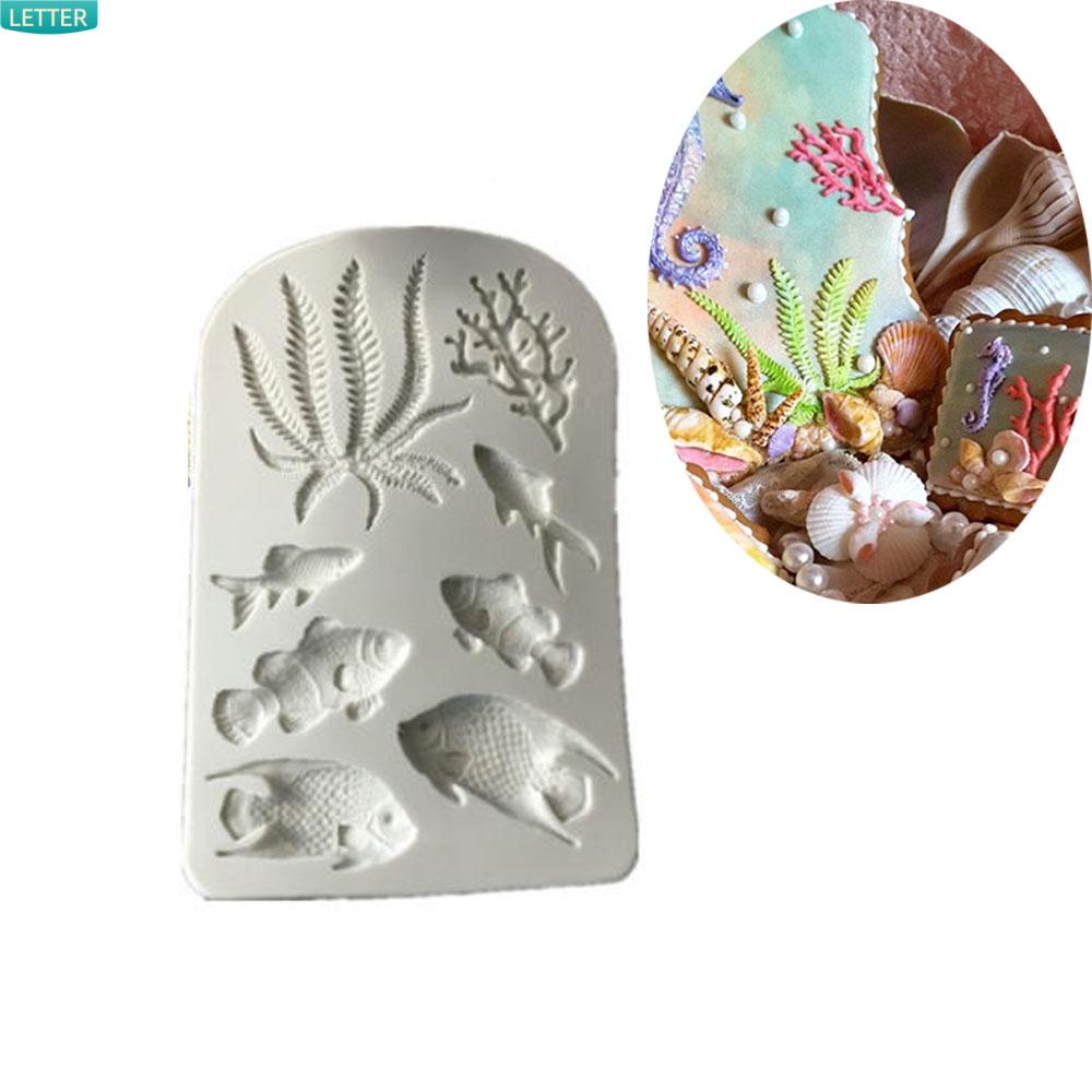 Khuôn Silicone Làm Bánh Tạo Hình Sinh Vật Biển Độc Đáo Tiện Dụng