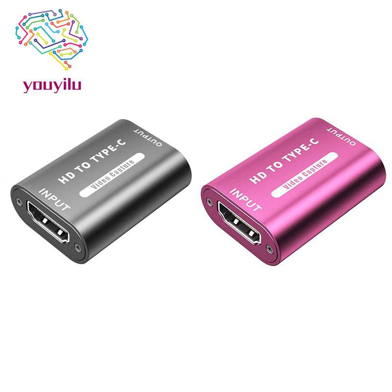 Video Capture Card, HDMI to Type-C, for Capture, Games, Teaching Gray