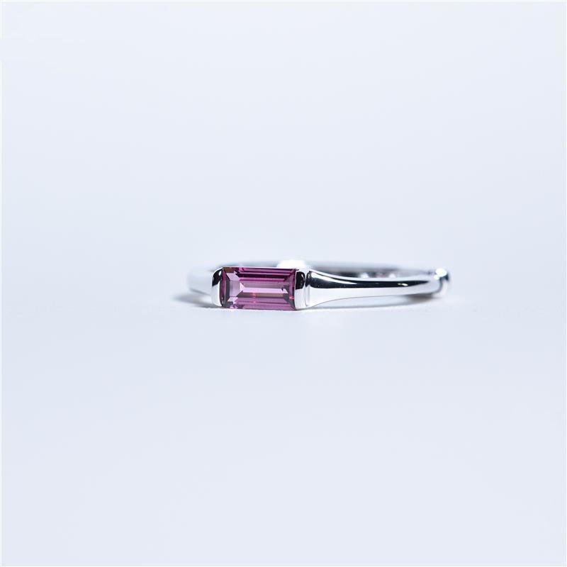 Nhẫn Bạc 925 Kiểu Hở Đính Đá Topaz Phong Cách Hàn Quốc Mới
