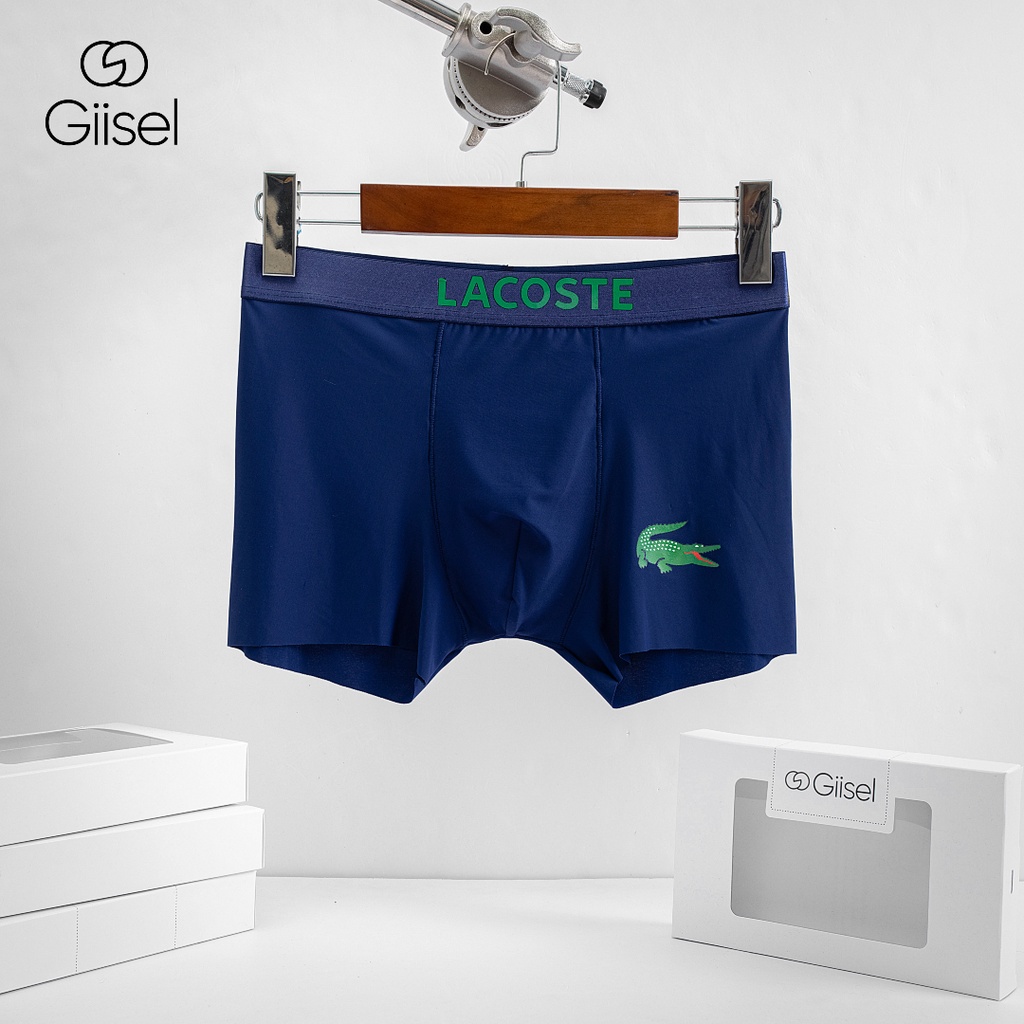 Quần lót nam - DÁNG SỊP ĐÙI BOXER thun lạnh co giãn - 3 màu - mã ép nhiệt L02