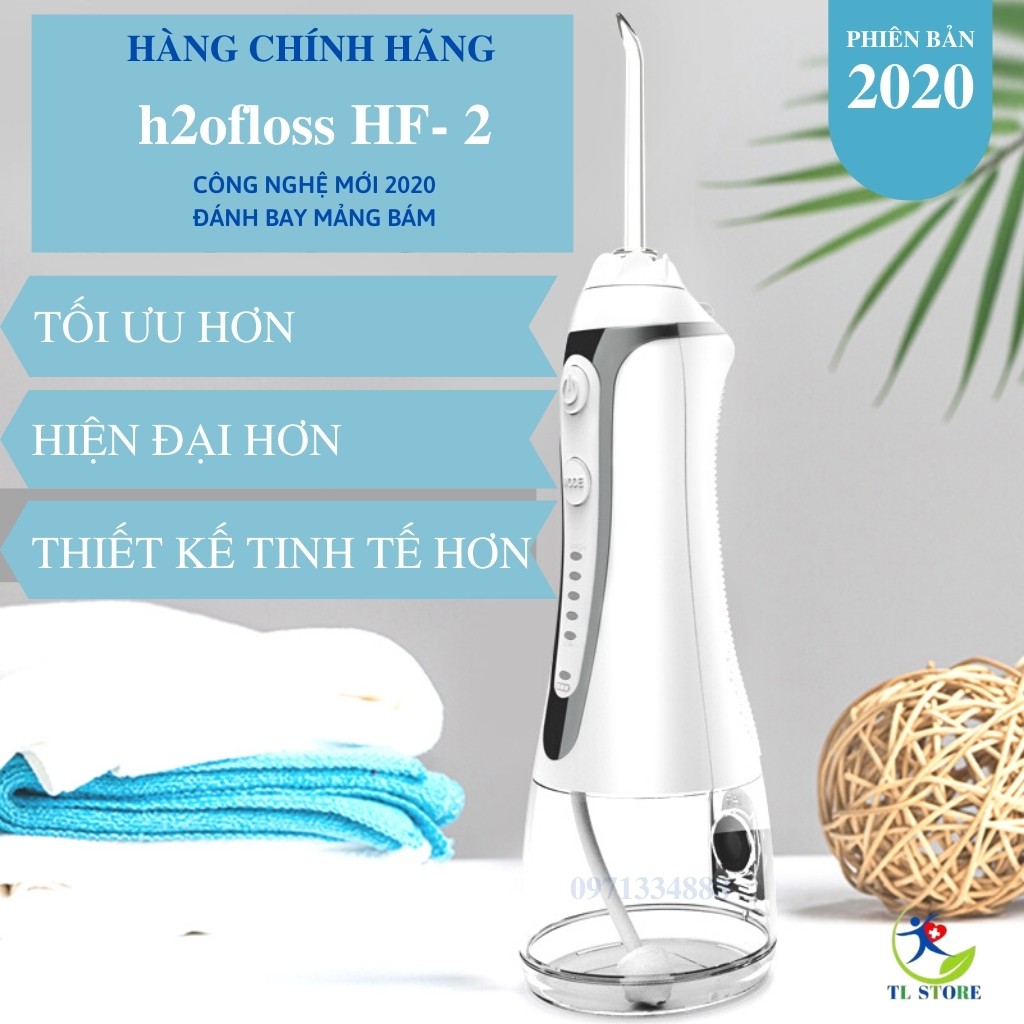 Máy tăm nước cầm tay chính hãng h2ofloss HF2 - Dòng cải tiến HF6 công nghệ mới nhất 2020