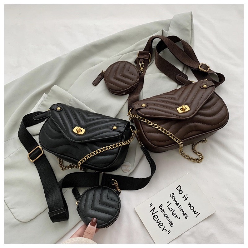 SET TÚI TRẦN TRÁM DA MỀM KÈM VÍ NHỎ QUẢNG CHÂU