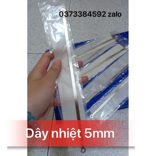 Dây nhiệt 40cm x 5mm máy hàn miệng túi dập tay, vải nhiệt máy ép bọc nilong, vải nhiệt máy hàn bao nilong