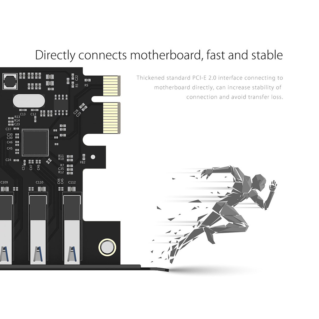 Card mở rộng 7 cổng USB 3.0 Orico PVU3-7U-V1 - Hàng Chính Hãng