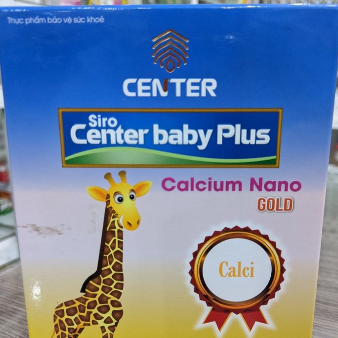 Siro Center baby Plus Calcium Nano - Giúp trẻ phát triển chiều cao, tăng hấp thu dưỡng chất (20 ống 10ml)