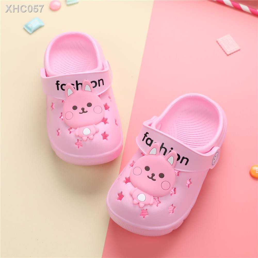 Dễ Thương Giày Sandal Đục Lỗ Có Đèn Chống Trượt Cho Bé Gái 1-8 Tuổi