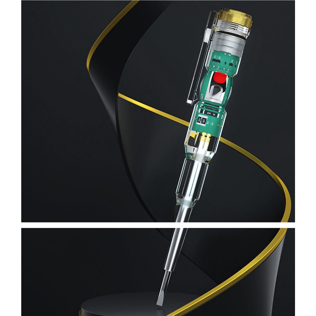 Bút Thử Điện LED màu Fukuoka đo thông mạch, Kiểm tra dây đứt ngầm, Xác định dây Nóng, Nguội