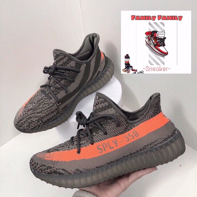 (FAMILY-ẢNH THẬT) YEEZY 350 XÁM VỆT CAM