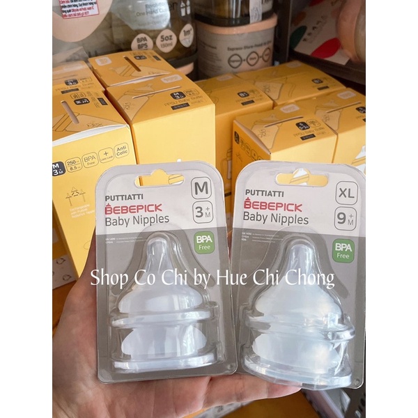 Núm ti bình sữa bebepick nội địa hàn