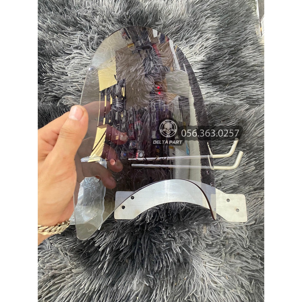 Kiếng Chắn Gió Đa Năng gắn 67 68 69 72 CD CL màu Xám Khói hàng THÁI Kính chắn gió 67