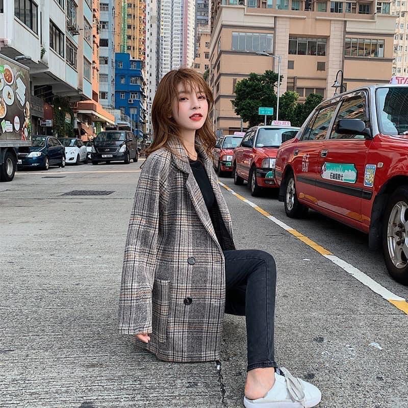 Áo vest dạ kẻ 4 khuy | BigBuy360 - bigbuy360.vn