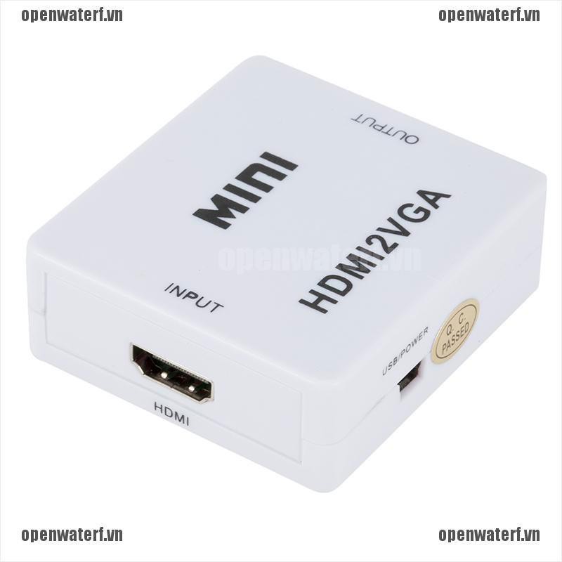 OPF VGA To HDMI Full HD Video 1080P Converter Box Adapter For PC Laptop DVD HDTV VN