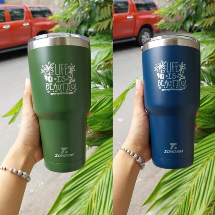 Ly giữ nhiệt 900ml - Ly giữ nhiệt có túi xách - Ly giữ nhiệt vỏ nhám chống trầy inox 304