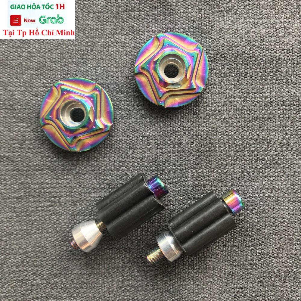 Gù Tay Lái CNC Xe Máy Sao Xoáy (Đủ Màu)