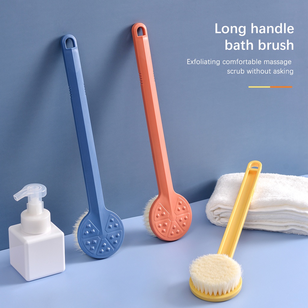 Bàn chải tắm Shepherd tay cầm dài lông mềm mại tạo nhiều bọt massage lưng
