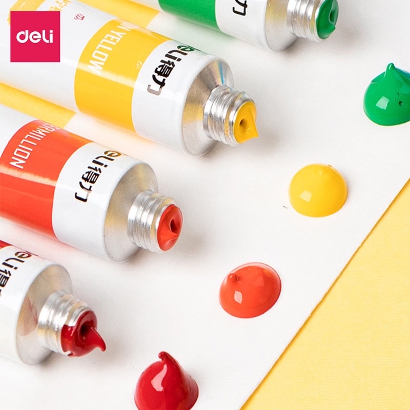 Màu Acrylic chuyên nghiệp Deli - 12/18/24 màu - 73856/73857/73858