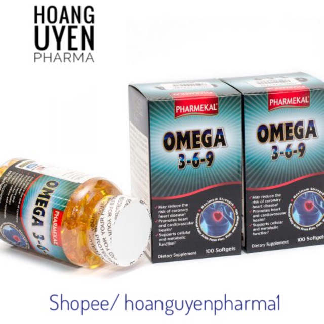 Viên dầu cá Omega 369 Pharmekal - Hộp 100 viên (Omega 3-6-9)