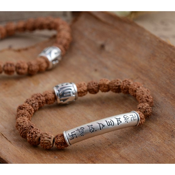 Chuỗi Hạt Kim Cang mix charm Bạc Lục tự chân ngôn