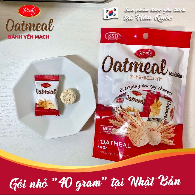 [Mã BMTTC60 giảm đến 60K đơn 50K] [NEW] Bánh Yến Mạch Richy mini bite 40g