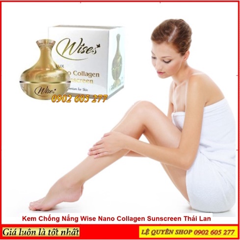 [CHÍNH HÃNG] Kem chống nắng Wise Nano Collagen Thái Lan