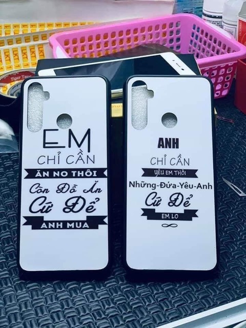 In hình lên ốp Lưng điện thoại theo yêu cầu (In hai chiếc tặng kèm 1 dây đeo điện thoại]