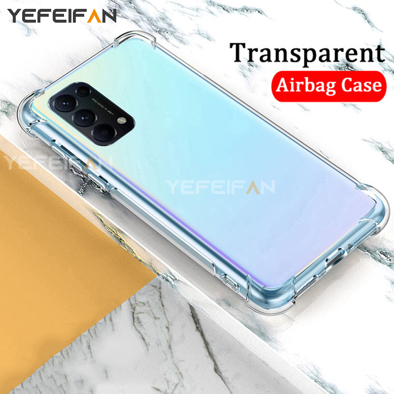 Ốp điện thoại silicon phối túi khí chống sốc cho OPPO RENO 6 6Z 5G RENO 5 PRO A74 5G 4G A94 A54 A53 A16