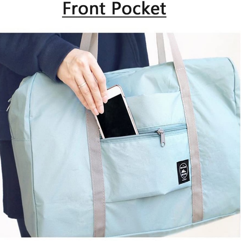 Túi đeo vai sức chứa lớn trọng lượng nhẹ có thể gấp gọn màu trơn đa năng phù hợp đi du lịch tập gym mua sắm