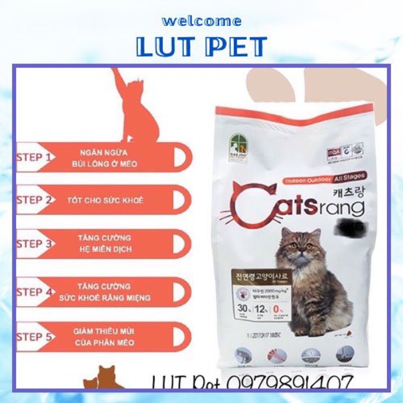 [Mã PET50K giảm Giảm 10% - Tối đa 50K đơn từ 250K] Thức ăn hạt cho mèo Catsrang hàn quốc 5KG/bao - lutpet