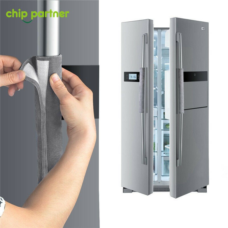 2 Chiếc Bao Tay Cầm Cửa Tủ Lạnh Bảo Vệ Thiết Bị Nhà Bếp Khỏi Vết Bẩn