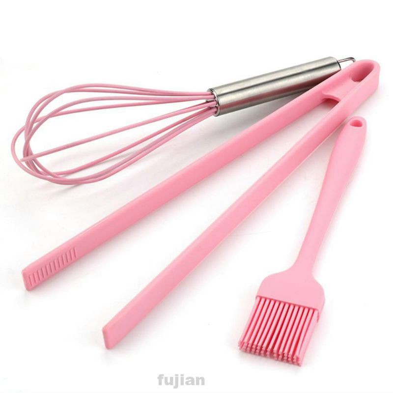 GIÁ RẺ GIẬT MÌNH BỘ DỤNG CỤ LÀM BẾP 5 MÓN MÀU HỒNG LÀM TỪ SILICON SÀI CỰC TỐT