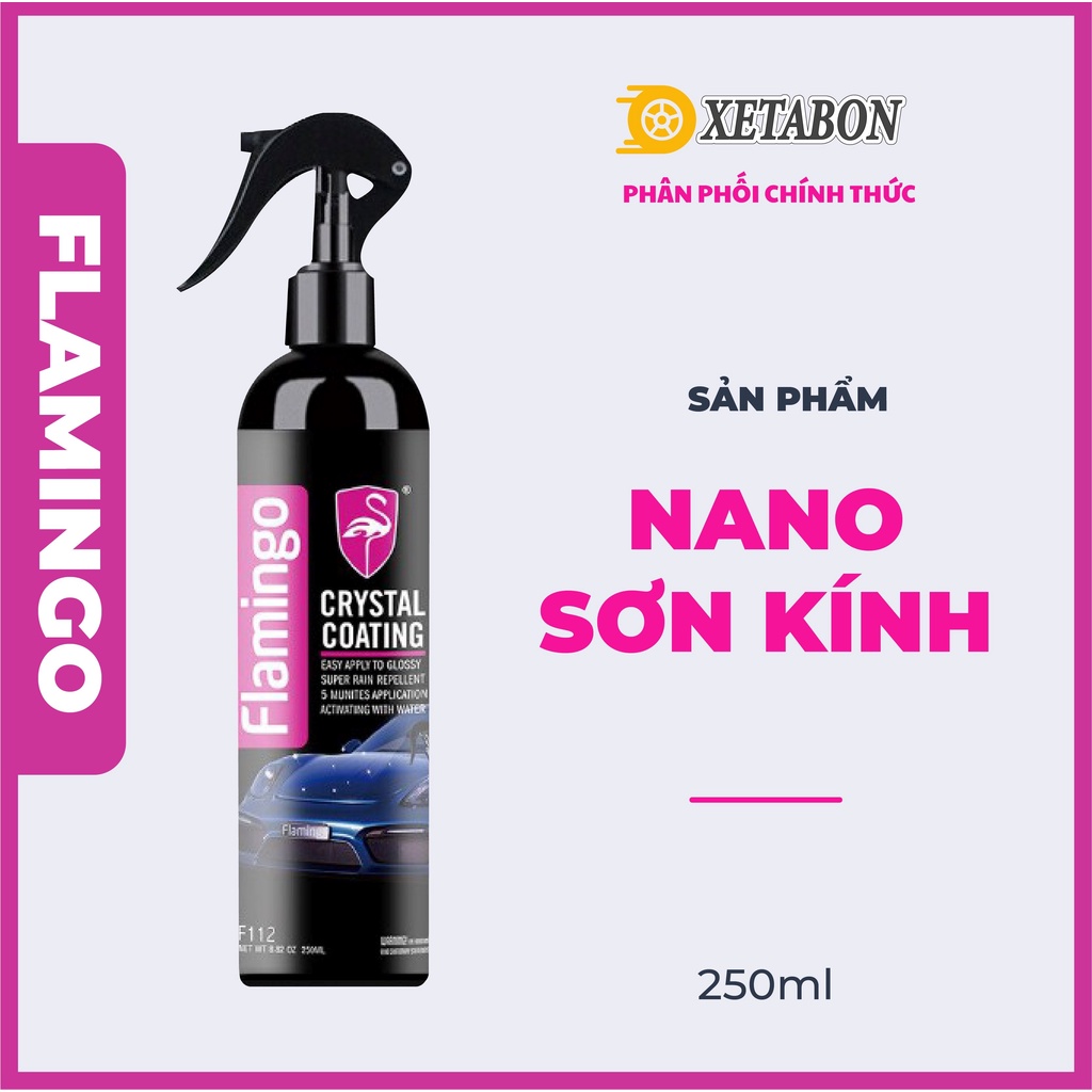 Chai Xịt Phủ Bóng Nano Coating Hiệu Ứng Lá Sen Flamingo F112 250ml - Hãng Phân Phối Chính Thức