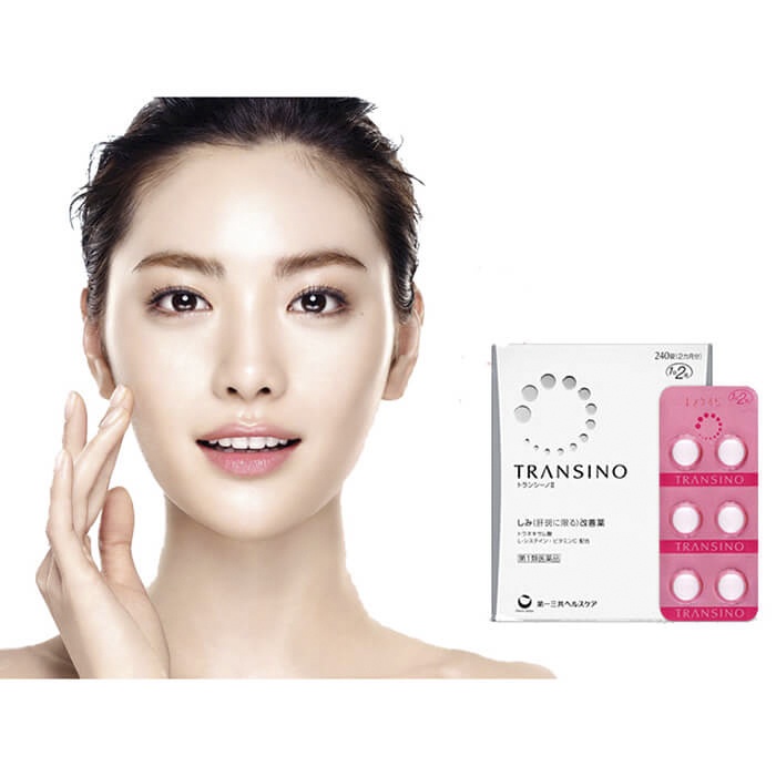 [Chính hãng] Viên uống trắng da, mờ nám, mờ tàn nhang Transino 240 viên Nhật Bản