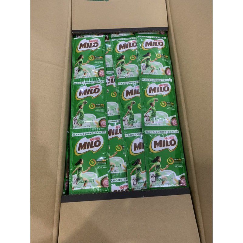 Sữa Bột Milo Lúa Mạch Nestle ⚡ FREESHIP ⚡ Sữa Milo 3 In 1 Gói 22G