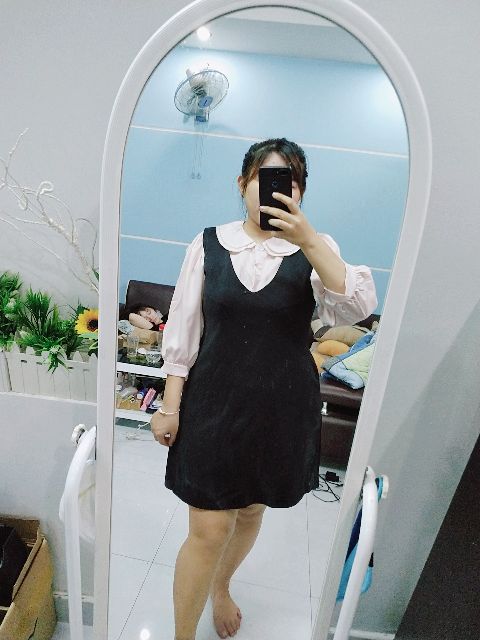 BIGSIZE Set yếm phối áo cổ sen