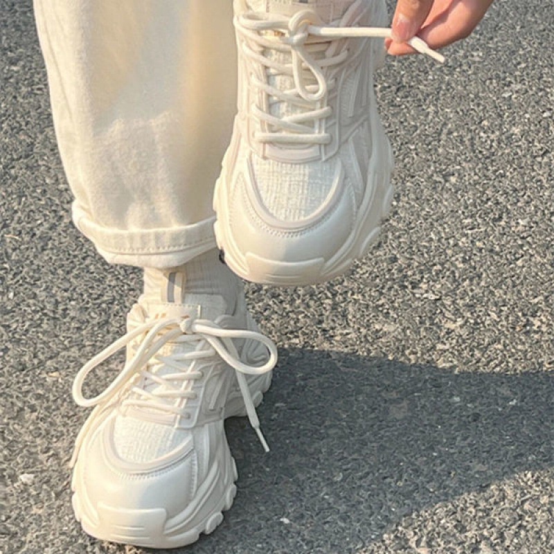 Giày Thể Thao Đế Dày Tăng Chiều Cao Thoáng Khí Dành Cho Nữ